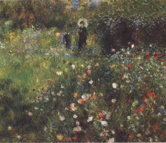 Pierre Renoir Woman with a Parasol in a Garden